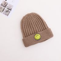 Children's Knitted Hat Round Label Color Smiley Hemp Pattern Woolen Hat Winter Warm Hood sku image 10