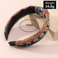 Ethnic Style Wide-brimmed Fabric Clashing Color Knotted Headband main image 6