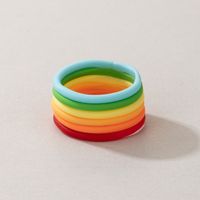 Retro Enamel Glaze Small Daisy Hit Color Ring Wholesale sku image 1