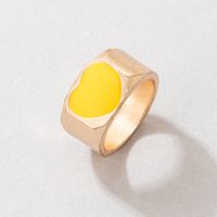 Retro Enamel Glaze Small Daisy Hit Color Ring Wholesale sku image 2