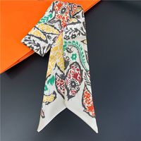 European And American New Double-sided Graffiti Floral Silk Scarf sku image 1