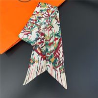 European And American New Double-sided Graffiti Floral Silk Scarf sku image 2