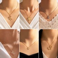 European And American Fashion Personality Size Butterfly Hollow Alloy Diamond Necklace main image 1
