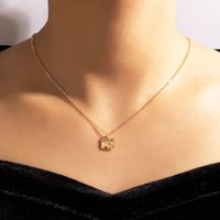 European And American Fashion Personality Size Butterfly Hollow Alloy Diamond Necklace main image 7
