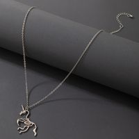 European And American Fashion Personality Size Butterfly Hollow Alloy Diamond Necklace sku image 6