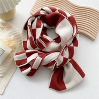 Retro Two-color Plaid Double-sided Scarf sku image 1