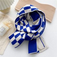 Retro Two-color Plaid Double-sided Scarf sku image 4