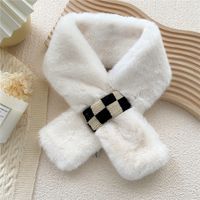 New Rabbit Fur Collar Cross Scarf Wholesale sku image 5