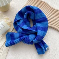 Fashion Striped Two-color Knit Scarf Wholesale sku image 2