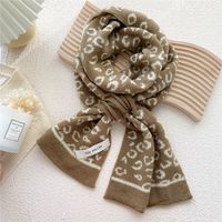 Clashing Color Double-sided Cross Knitted Scarf Wholesale sku image 4