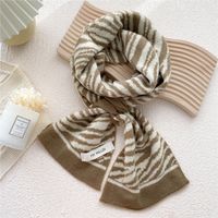 Clashing Color Double-sided Cross Knitted Scarf Wholesale sku image 10