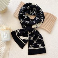 Clashing Color Double-sided Cross Knitted Scarf Wholesale sku image 11