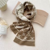 Clashing Color Double-sided Cross Knitted Scarf Wholesale sku image 12