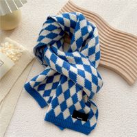 Retro Plaid Two-color Knitted Scarf Wholesale sku image 5