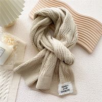 New Korean Clashing Color Wool Knitted Scarf Wholesale sku image 1
