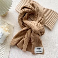 New Korean Clashing Color Wool Knitted Scarf Wholesale sku image 2