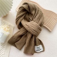 New Korean Clashing Color Wool Knitted Scarf Wholesale sku image 4