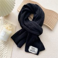 New Korean Clashing Color Wool Knitted Scarf Wholesale sku image 5
