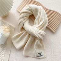 Neue Koreanische Kollidierende Farbe Wolle Strickschal Großhandel sku image 6