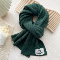 New Korean Clashing Color Wool Knitted Scarf Wholesale sku image 7