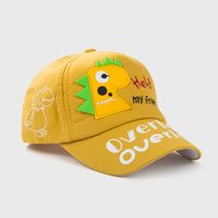 Children's Dinosaur Letter Hat Baby Cartoon Baseball Outing Leisure Cap Cute Sunshade Cap sku image 1