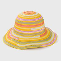 Rainbow Striped Linen Mixed Hat Sunscreen Sun Hat Wholesale sku image 1