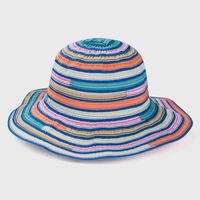 Rainbow Striped Linen Mixed Hat Sunscreen Sun Hat Wholesale sku image 3