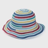 Rainbow Striped Linen Mixed Hat Sunscreen Sun Hat Wholesale sku image 6