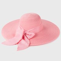 Large-edge Bow-knot Edging Straw Sunscreen Hat sku image 5