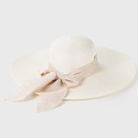 Large-edge Bow-knot Edging Straw Sunscreen Hat sku image 9
