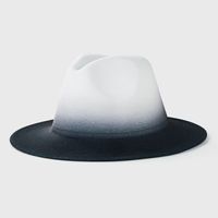New Woolen Tie-dye Gradient Big Brim Jazz Hat Wholesale sku image 1