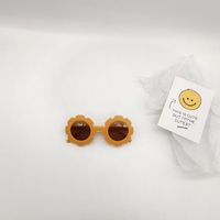 Koreanische Cremefarbene Retro-milchblumen-kindersonnenbrille sku image 1