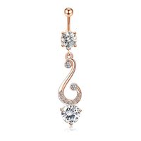 Fashion Zircon Stainless Steel Belly Button Belly Button Nail Ring sku image 2