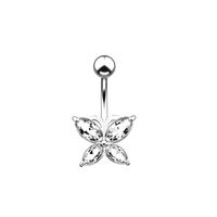 New Creative Butterfl Stainless Steel Belly Button Nail sku image 2