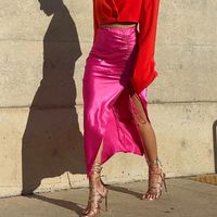 New Fall Winter Fashion Drawstring Ruffled Split Zipper Slim Skirt main image 8