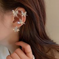 Fashion Rhinestone Butterfly Earrings Alloy Earrings Female main image 3