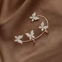 Pendientes De Mariposa Con Diamantes De Imitación De Moda, Pendientes De Aleación Para Mujer main image 4