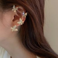 Fashion Rhinestone Butterfly Earrings Alloy Earrings Female main image 5