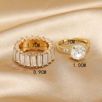 French Retro Fashion Elegant Metal Texture Diamond Alloy Set Ring Wholesale main image 5