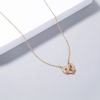 Fashion Clavicle Chain Endless Heart-shaped Zircon Pendant Copper Necklace main image 1