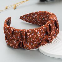 Korea New Fashion Small Floral Fabric Pleated Headband Wide Brim Hair Accessories main image 3