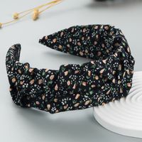Korea New Fashion Small Floral Fabric Pleated Headband Wide Brim Hair Accessories main image 4