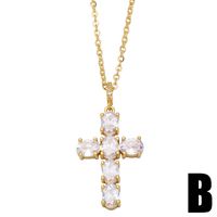 Fashion Inlaid Zircon Cross Pendant Micro-inlaid Zircon Jewelry Wholesale main image 4