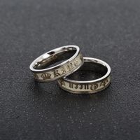 Couples Ring King And Queen Ring Stainless Steel Ring Luminous Jewelry Wholesale main image 1