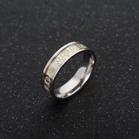 Couples Ring King And Queen Ring Stainless Steel Ring Luminous Jewelry Wholesale main image 4