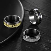 8mm Wide Rotatable Decompression Men's Titanium Steel Ring Wholesale main image 2