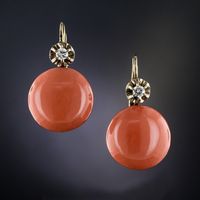 Boucles D&#39;oreilles En Métal De Diamant De Corail Rouge Orange De Bohème En Gros main image 5
