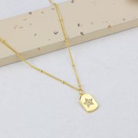 Fashion Inlaid Zirconium Star Five-pointed Star Tag Necklace main image 3