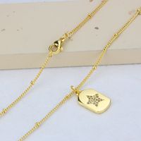 Fashion Inlaid Zirconium Star Five-pointed Star Tag Necklace main image 5
