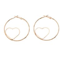 European And American Simple Personality Alloy Heart-shape Earrings main image 6